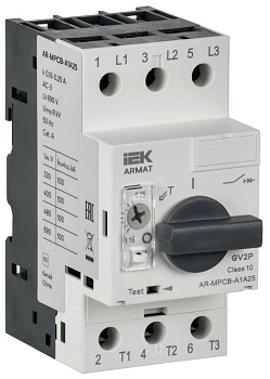 Выключатель автоматический защиты двигателя A1 GV2P 0.16-0.25А ARMAT IEK AR-MPCB-A1A25