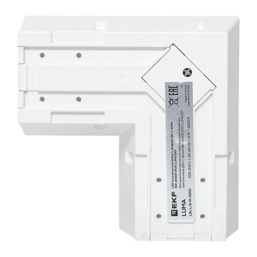 Коннектор фигурный для светодиодных линейных светильников ДБО-L бел. 8Вт 6500К IP20 LUMA EKF LBL-L-8-W-6500