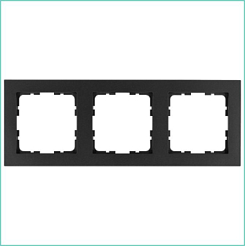 Рамка 3-м G-Classic антрацит Jasmart G1003B