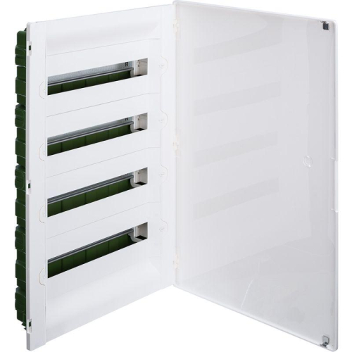 Щиток распределительный СП Practibox3 IK 07 4 рейки 72мод. с клеммник. заземл. и нейтрали IP40 бел. дверь Leg 401769