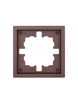 Рамка 1-мест. горизонт. ZIMA шоколад LEZARD 704-7300-146