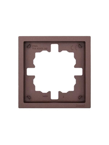 Рамка 1-мест. горизонт. ZIMA шоколад LEZARD 704-7300-146