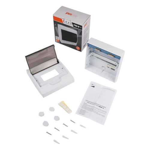 Бокс модульный накладной PDB/W 1008 WH (ЩРН-П- 8) IP41 пластик. Pro JazzWay 5071667