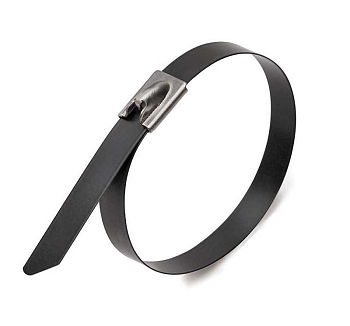 Хомут кабельный СКС-П (304) 4.6х400 стальной с покрытием (уп.100шт) Fortisflex 74935