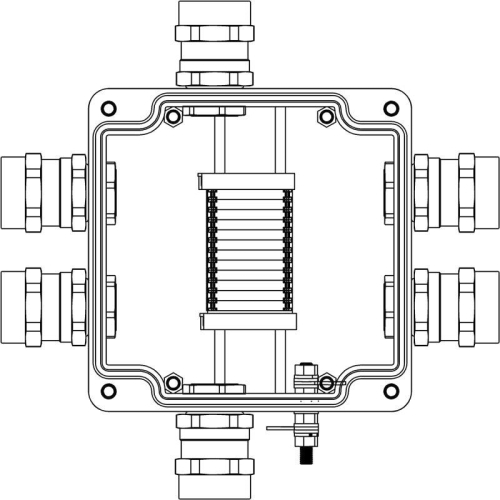 Корпус взрывозащищенный 160х160х90мм 1Ex e IIC T5 Gb IP66 GRP DKC 1231.051.19.00J