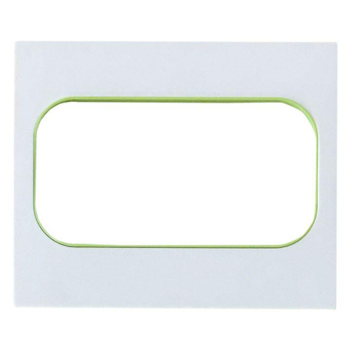 Рамка для розетки 2-м Стокгольм бел. с линией цвета зел. PROxima EKF EYM-G-302-20