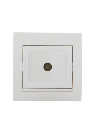 Розетка телевизионная проходная TV СП Deriy 16А IP20 бел./бел. LEZARD 702-0202-129