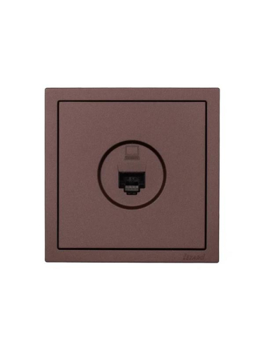 Розетка компьютерная 1-м СП ZIMA IP20 механизм шоколад LEZARD 704-7388-139
