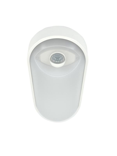 Светильник светодиодный WP 15 C 12W OP 840 W10L22 WH MDM 220х106х60мм 12Вт 4000К IP65 ЖКХ овал. пылевлагозащ. с датчиком движения бел. Русский Свет 15071524500