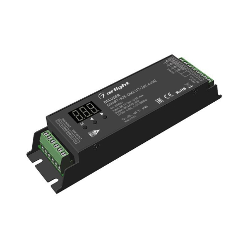 Декодер SMART-K25-DMX (12-36В 4х8А) (IP20 металл) Arlight 026562