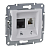 Розетка компьютерная + телефонная 2-м СП Sedna RJ45 + RJ11 кат.5E UTP неэкранир. механизм бел. SchE SDN5100121
