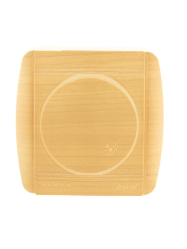 Розетка 1-м ОП Demet с заземл. с защ. крышкой ясень LEZARD 711-4700-123