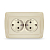 Розетка 2-м СП Маргарита 16А IP20 с заземл. сл.кость (ivory) UNIVersal М0128-I
