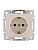 Розетка 1-м СП Rain 16А IP20 с заземл. керамика механизм крем. LEZARD 703-0388-122