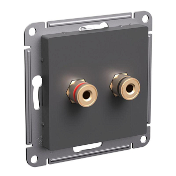 Аудиорозетка двойная AtlasDesign базальт SE ATN001487