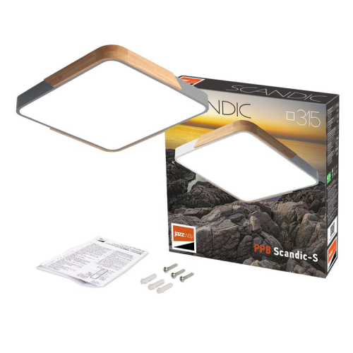 Светильник светодиодный декоративный PPB Scandic-S 24Вт 4000К IP20 настенно-потолочный бытовой GR/W JazzWay 5037359
