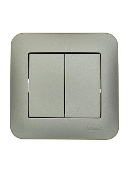 Выключатель 2-кл. 1п СП ASTI 10А IP20 в сборе платина. LEZARD 7081-3535-101