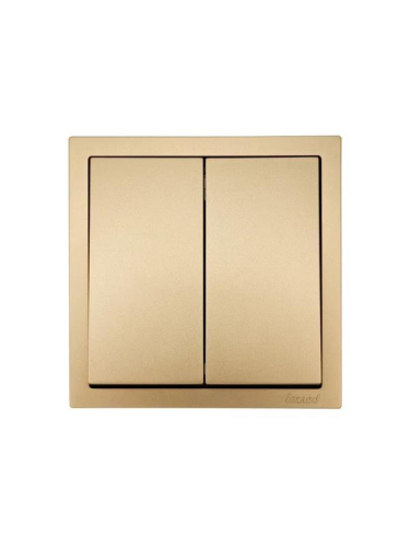 Выключатель 2-кл. СП ZIMA IP20 10А безвинт. зажим зол. LEZARD 704-3688-101QC