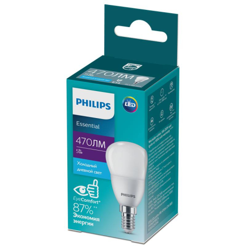 Лампа светодиодная ESS LEDLustre 5W 470lm E14 865 P45FR Philips 929002970407