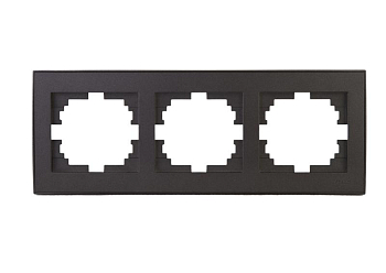 Рамка 3-м Rain горизонт. матов. черн. графит LEZARD 703-4141-148