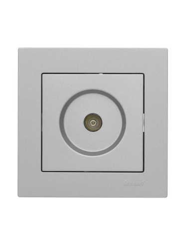 Розетка телевизионная проходная TV 1-м СП Vesna механизм платина LEZARD 742-3588-129