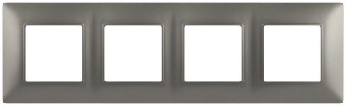 Рамка для розеток и выключателей ЭРА Elegance 14-5004-16 на 4 поста титан Эра Б0065819