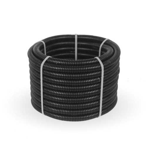 Труба гофрированная ПП легкая d внутр. 18.3мм d наружн. 25мм 350 Н безгалоген. (HF) стойкая к УФ черн. (уп.10м) Промрукав PR02.0422