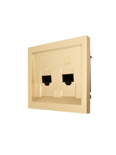 Розетка 2-мест. компьютерная СП ZIMA IP20 зол. LEZARD 704-3688-141