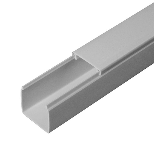 Кабель-канал 25х25 L2000 с двойн. замком RAL 7035 сер. Промрукав PR03.0073