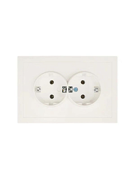 Розетка 2-мест. с/з СП ZIMA IP20 16А ПБТ безвинт. зажим слон. кость LEZARD 704-9000-127BQC