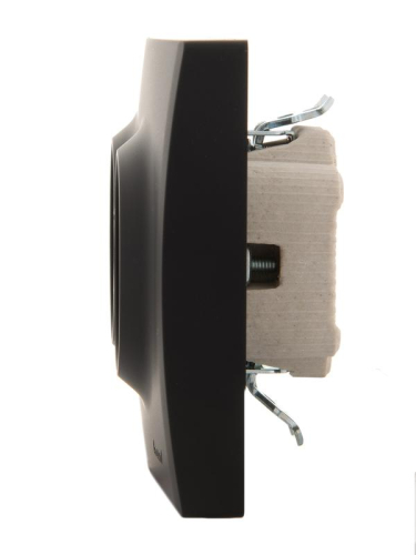 Розетка 2-м СП Karina с заземл. керамика черн. бархат LEZARD 707-4200-127