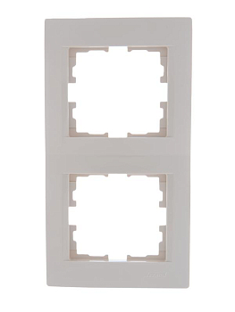Рамка 2-м Karina вертикал. крем. LEZARD 707-0300-152