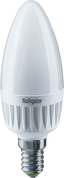 Лампа светодиодная 61 651 NLL-C37-7-230-2.7K-E14-3STEPDIMM 7Вт свеча матовая 2700К тепл. бел. E14 560лм 176-264В Navigator 61651