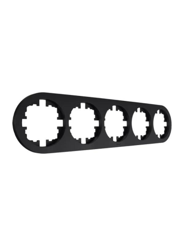 Рамка 5-м OSEN горизонт. круглая черн. бархат LEZARD 744-4200-150