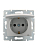 Розетка 1-м СП Karina с заземл. с крышкой керамика механизм матов. серебр. LEZARD 707-4388-123