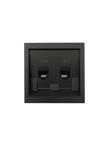 Розетка компьютерная 2-мест. СП ZIMA IP20 черн. бархат LEZARD 704-4288-141