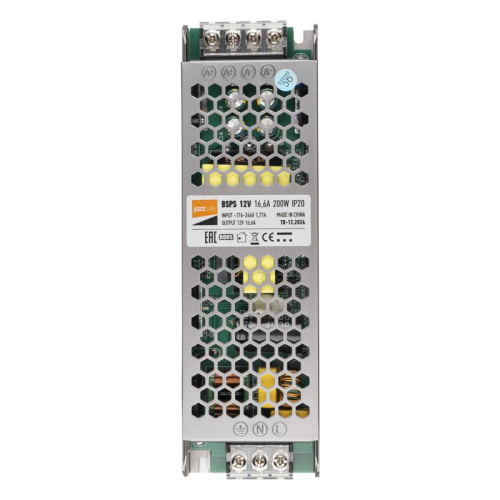 Блок питания для светодиод. ленты BSPS 200Вт 16.5А 12В IP20 метал. JazzWay 2859433A