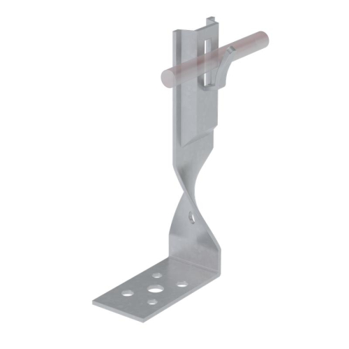 Держатель зажимной угловой скрученный UDZS-H140-D5-8 INOX304 для прутка d5-8мм H=140мм нерж. сталь КМ MA0165