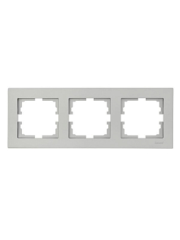 Рамка 3-местн. горизонт. VESNA платина LEZARD 742-3500-148