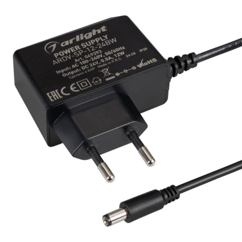 Блок питания ARDV-SP-12-24BW (24В 0.5А 12Вт) адаптер Arlight 049393