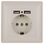 Розетка 1-м СП Solo 4-410-02 16А IP20 250В 2хUSB P+E Schuko с заземл. защ. шторки слон. кость Intro Б0053714