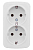 Розетка 2-м ОП Минск 16А IP20 с заземл. бел. Basic EKF EGR16-128-10