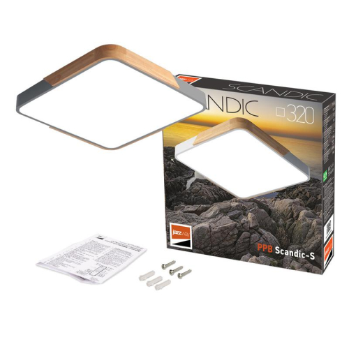 Светильник светодиодный декоративный PPB Scandic-S 36Вт 4000К IP20 настенно-потолочный бытовой GR/W JazzWay 5037373