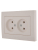 Розетка 2-м СП Rain 16А IP20 без заземл. керамика бел. LEZARD 703-0202-128