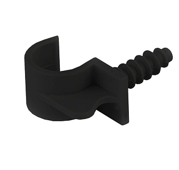 Держатель для труб (клипса) d16мм универс. пластик черн. Ruvinil К01116УЧ