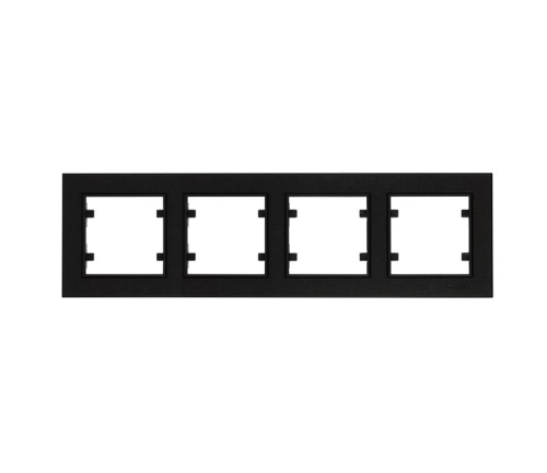 Рамка четверная горизонтальная Karea черн. Makel 56054704