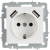 Розетка BRITE РЮш10-1-БрАБ 16А с USB A+A 2.1А с заземл. защ. шторки механизм арктич. бел. IEK BR-R14-16-U21-D21-K91