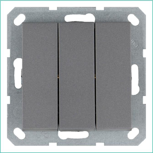 Выключатель 3-кл. 10А IP20 механизм алюм. Jasmart G3031S