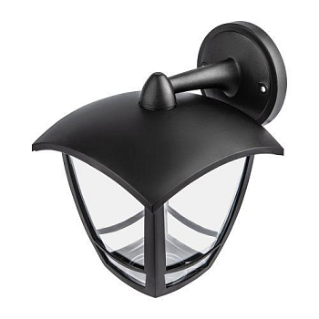 Светильник светодиодный садово-парковый ДБУ 07-8-002 Дели 2 8Вт 3000К IP44 4 гранный настенный черн. Эра Б0064297