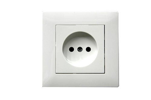 Розетка 1-м Karea RIZZ без заземл. керамика бел. Makel 88001002